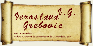Veroslava Grebović vizit kartica